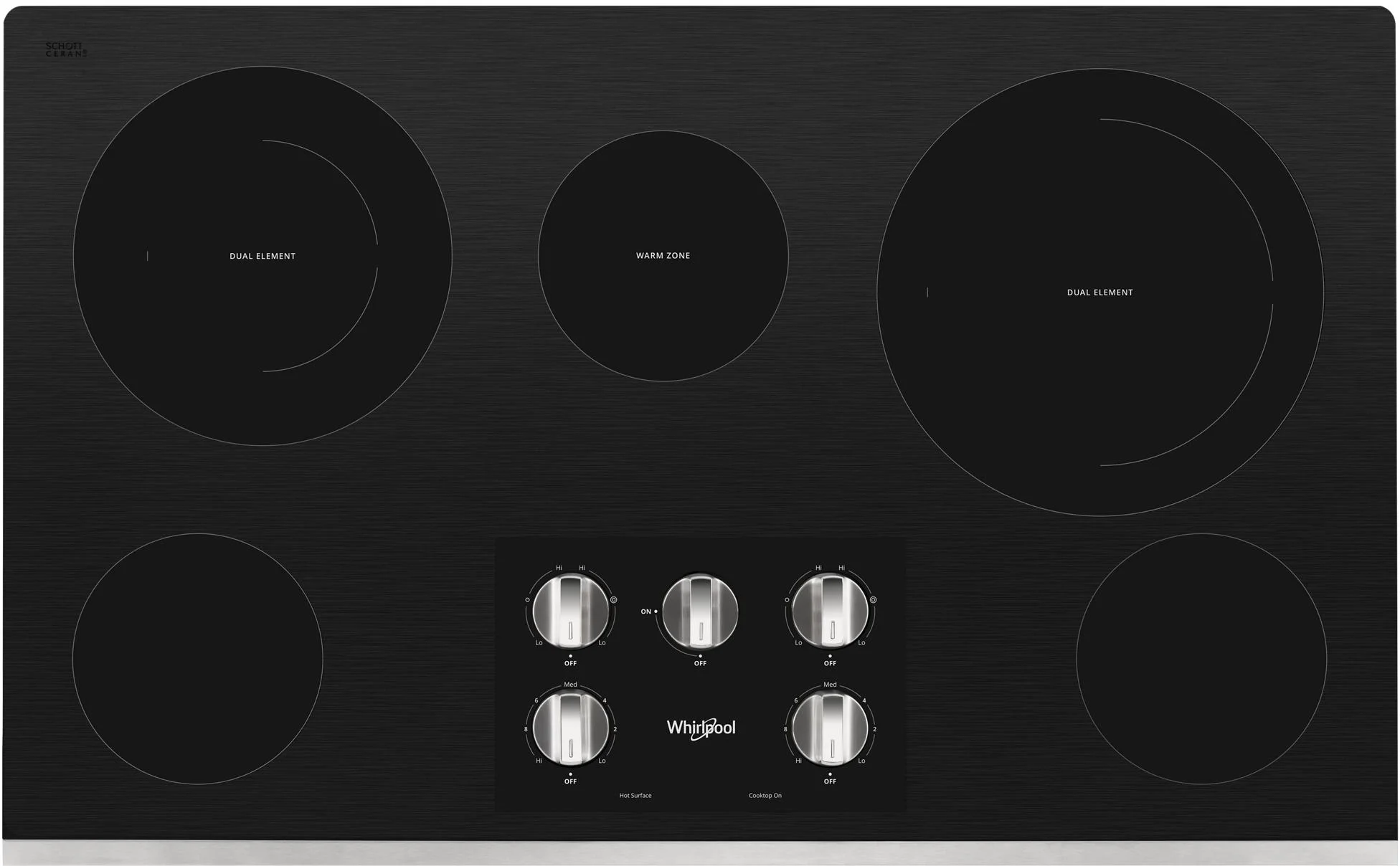 Whirlpool WCE77US6HS 36 Inch Electric Smoothtop Cooktop