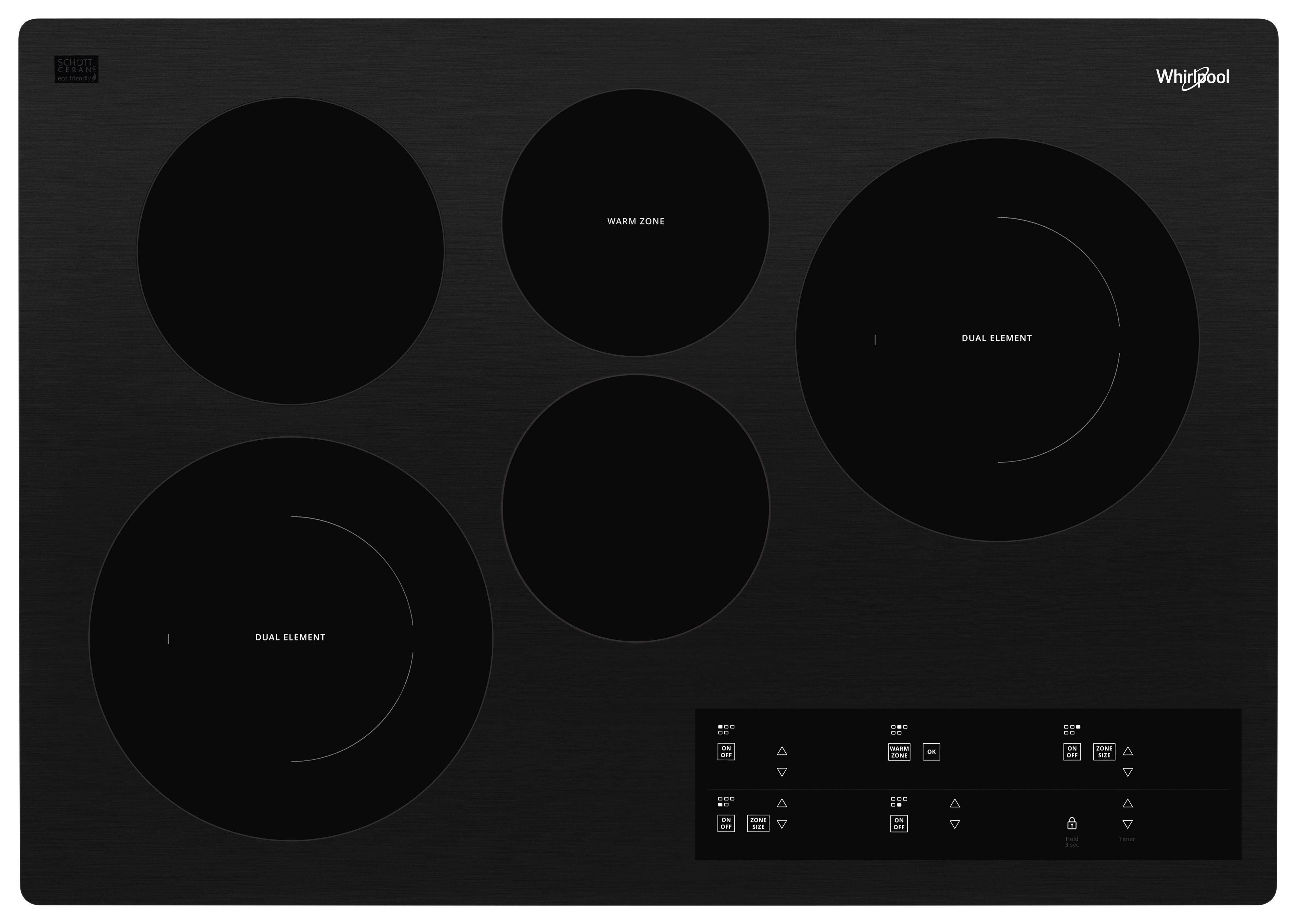 Whirlpool WCE97US0KB 30 Inch Electric Smoothtop Cooktop