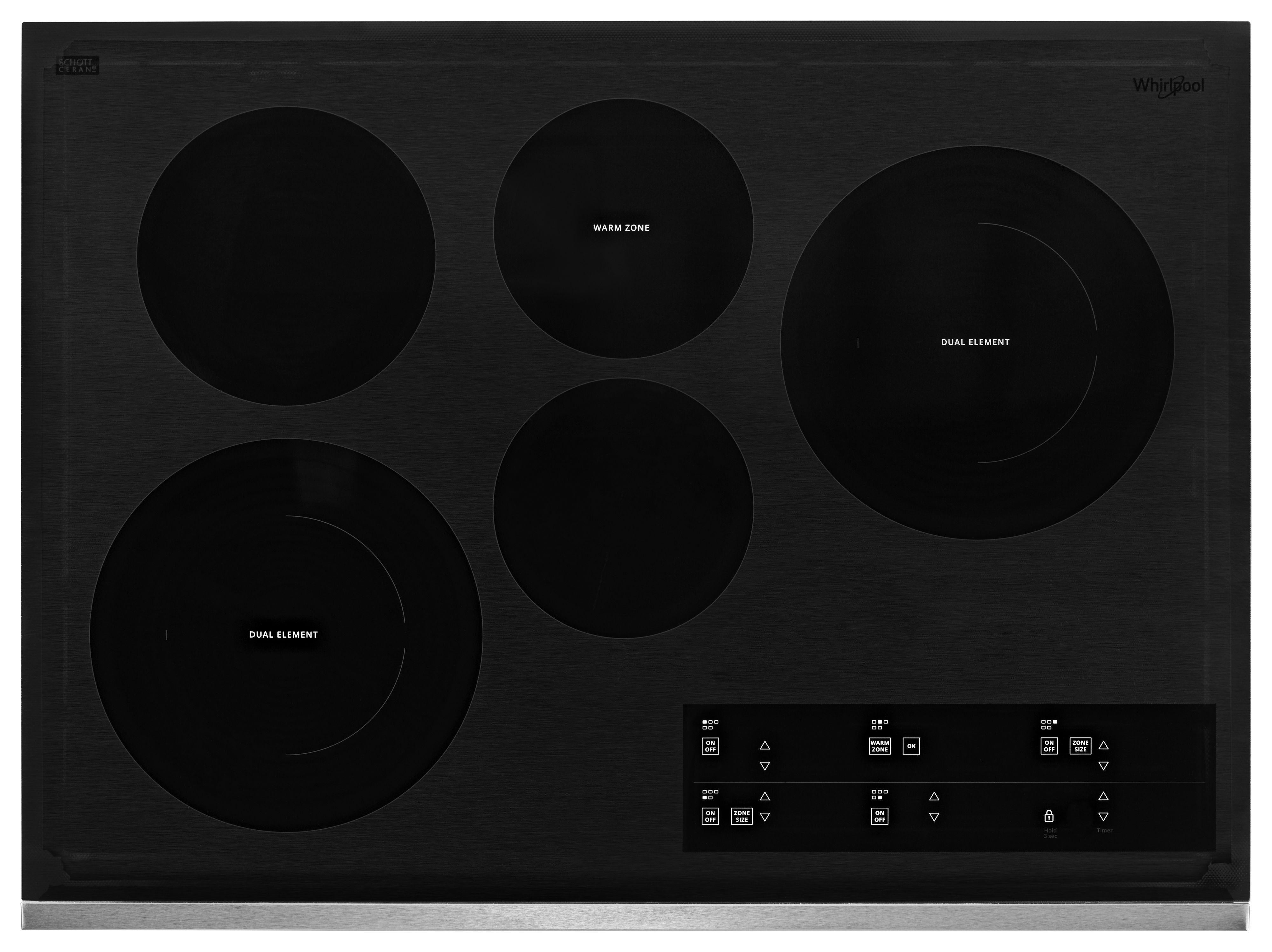Whirlpool WCE97US0KS 30 Inch Electric Smoothtop Cooktop