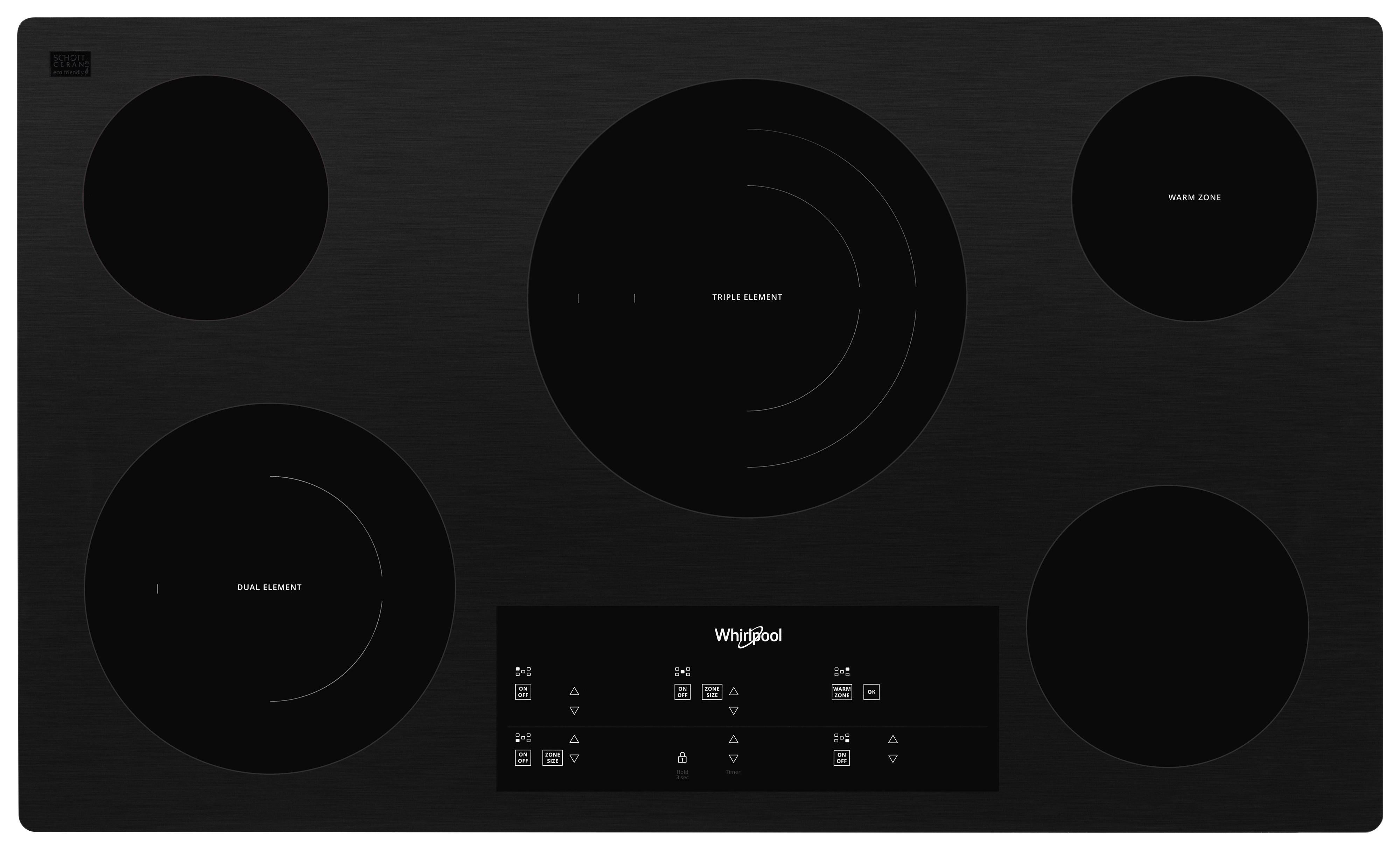 Whirlpool WCE97US6KB 36 Inch Electric Smoothtop Cooktop