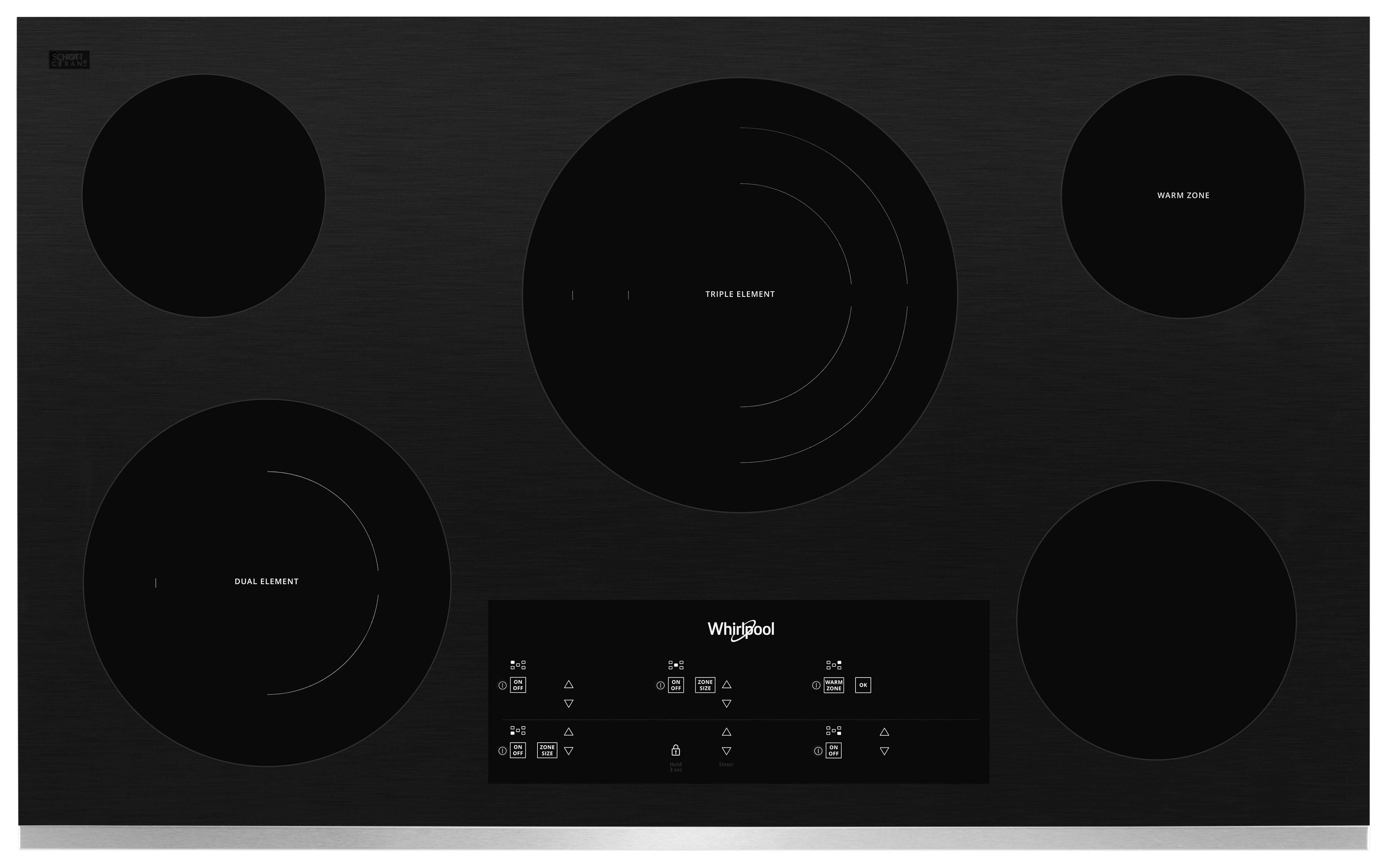 Whirlpool WCE97US6KS 36 Inch Electric Smoothtop Cooktop