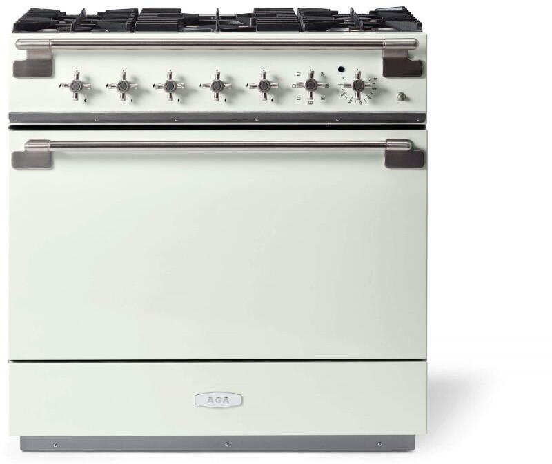 AGA AEL361DFCBB Elise Series 36 Inch Natural Gas, Dual Fuel Freestanding Range in Carnaby Blue
