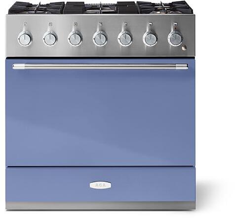 AGA AMC36DFCBB Mercury Series 36 Inch Natural Gas, Dual Fuel Freestanding Range in Carnaby Blue