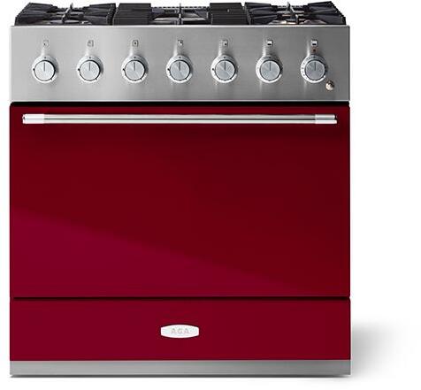 AGA AMC36DFCNB Mercury Series 36 Inch Natural Gas, Dual Fuel Freestanding Range in Cranberry