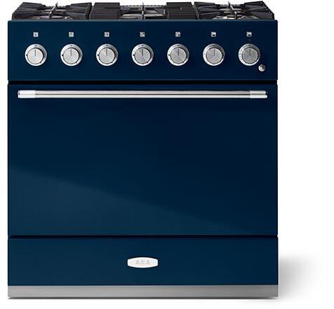 AGA AMC36DFIND Mercury Series 36 Inch Natural Gas, Dual Fuel Freestanding Range in Indigo
