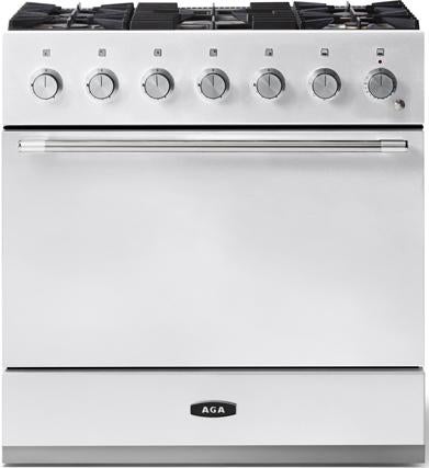 AGA AMC36DFWHT Mercury Series 36 Inch White Dual Fuel Convection Freestanding Range