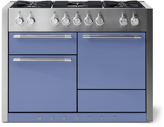 AGA AMC48DFCBB Mercury Series 48 Inch Natural Gas, Dual Fuel Freestanding Range in Carnaby Blue