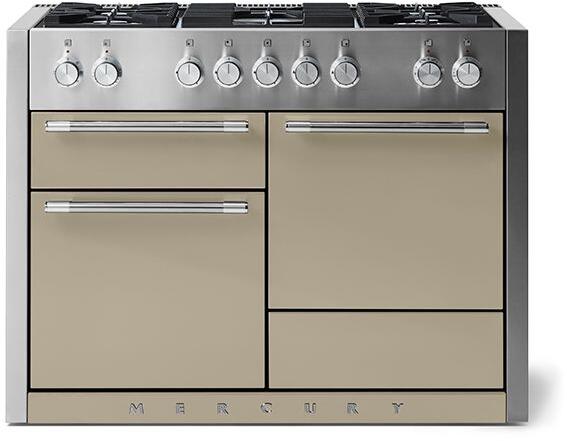 AGA AMC48DFFWN Mercury Series 48 Inch Natural Gas, Dual Fuel Freestanding Range in Fawn