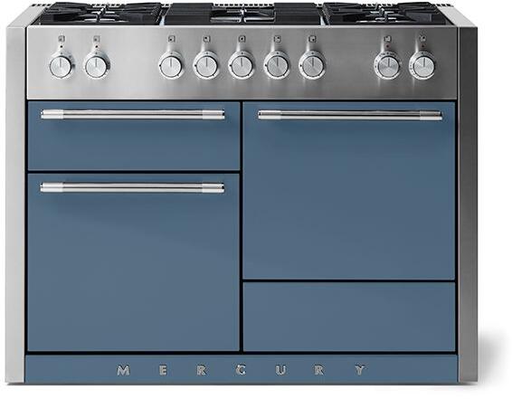 AGA AMC48DFSTB Mercury Series 48 Inch Natural Gas, Dual Fuel Freestanding Range in Stone Blue