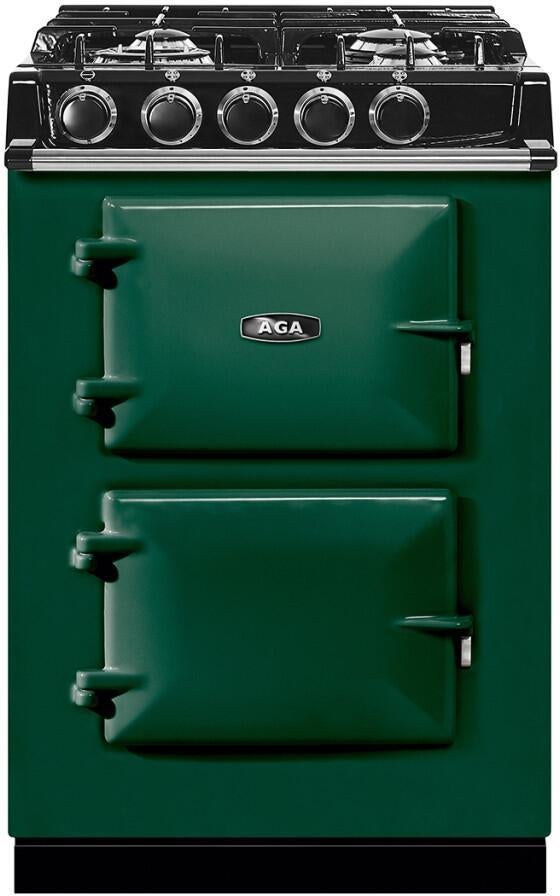 AGA ATC2DFBRG Classic City 24 Series 24 Inch Natural Gas, Dual Fuel Double Oven Freestanding Range in British Racing Green