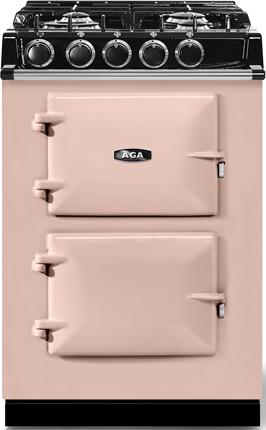 AGA ATC2DFBSH City24 Cast Iron Series 24 Inch Blush Dual Fuel Freestanding Range, in Blush