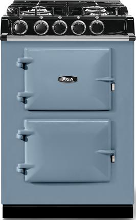 AGA ATC2DFDVE City24 Cast Iron Series 24 Inch Dove Dual Fuel Freestanding Range, in Dove