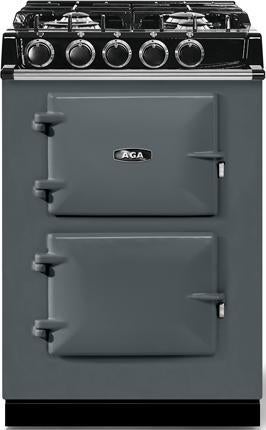 AGA ATC2DFSLT City24 Cast Iron Series 24 Inch Slate Dual Fuel Freestanding Range, in Slate