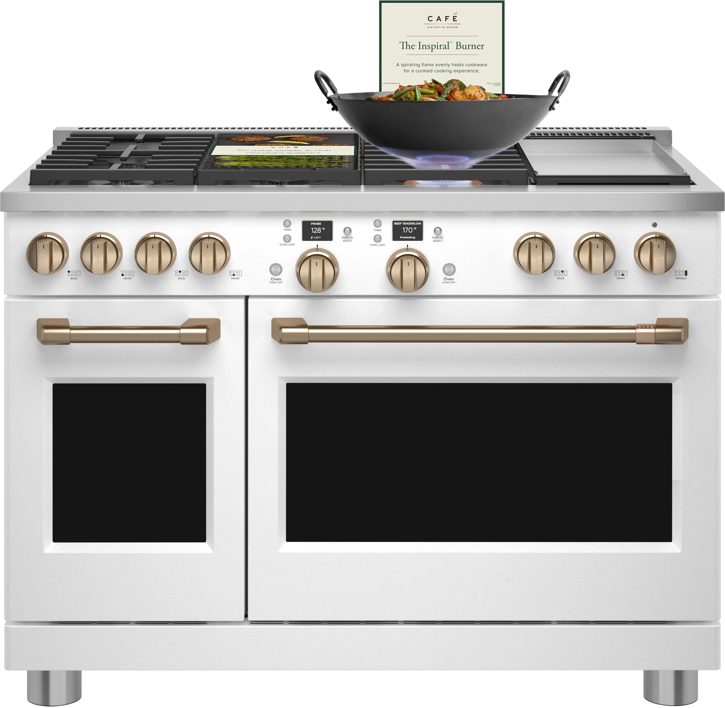 Cafe C2Y486P4TW2 Matte Collection Series 48 Inch Matte White Dual