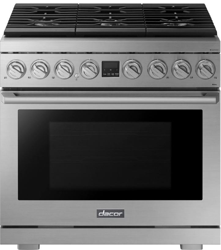 Dacor DOP36P86DLS Transitional Series 36 Inch Stainless Steel Dual Fuel Convection Freestanding Range