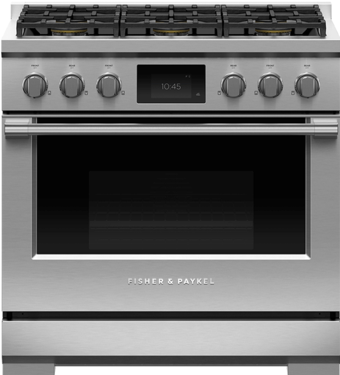Fisher Paykel Series 9 Professional 36" Stainless Steel Dual Fuel (Liquid Propane) Self Clean Sealed 6-burner Range - Convection