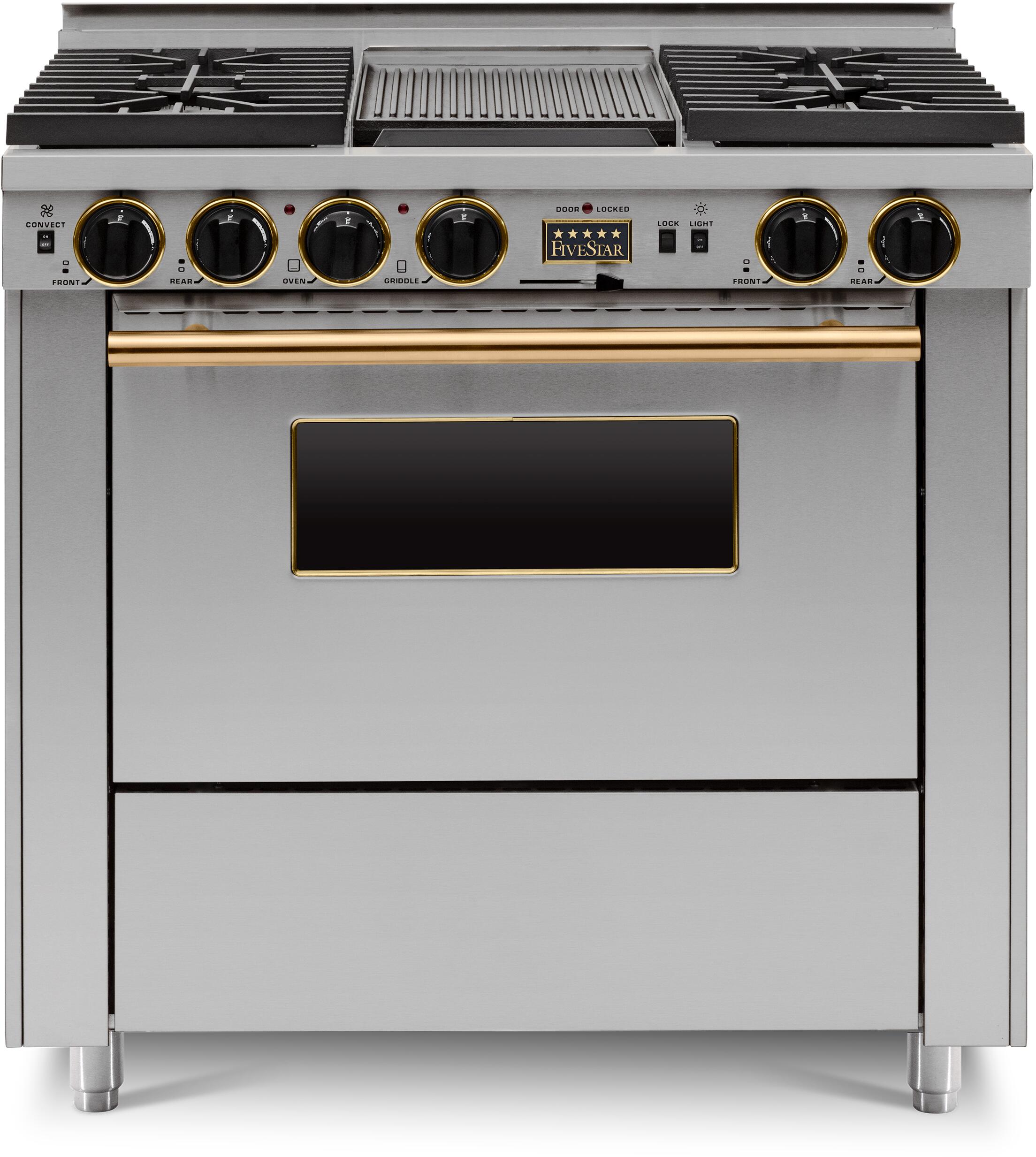 FiveStar TPN3397BSW 36 Inch Dual Fuel Freestanding Range