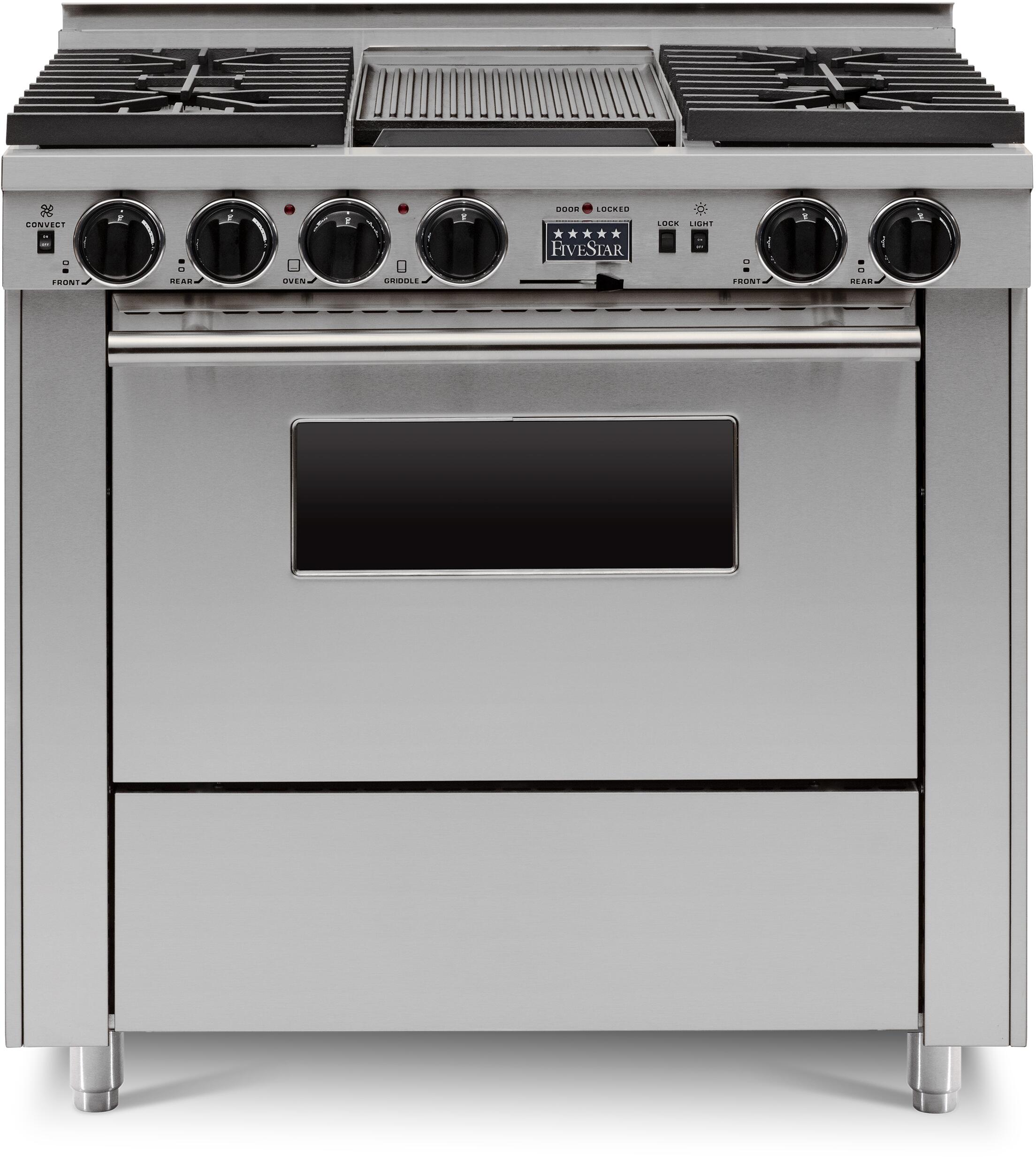 FiveStar TPN3397BW 36 Inch Dual Fuel Freestanding Range