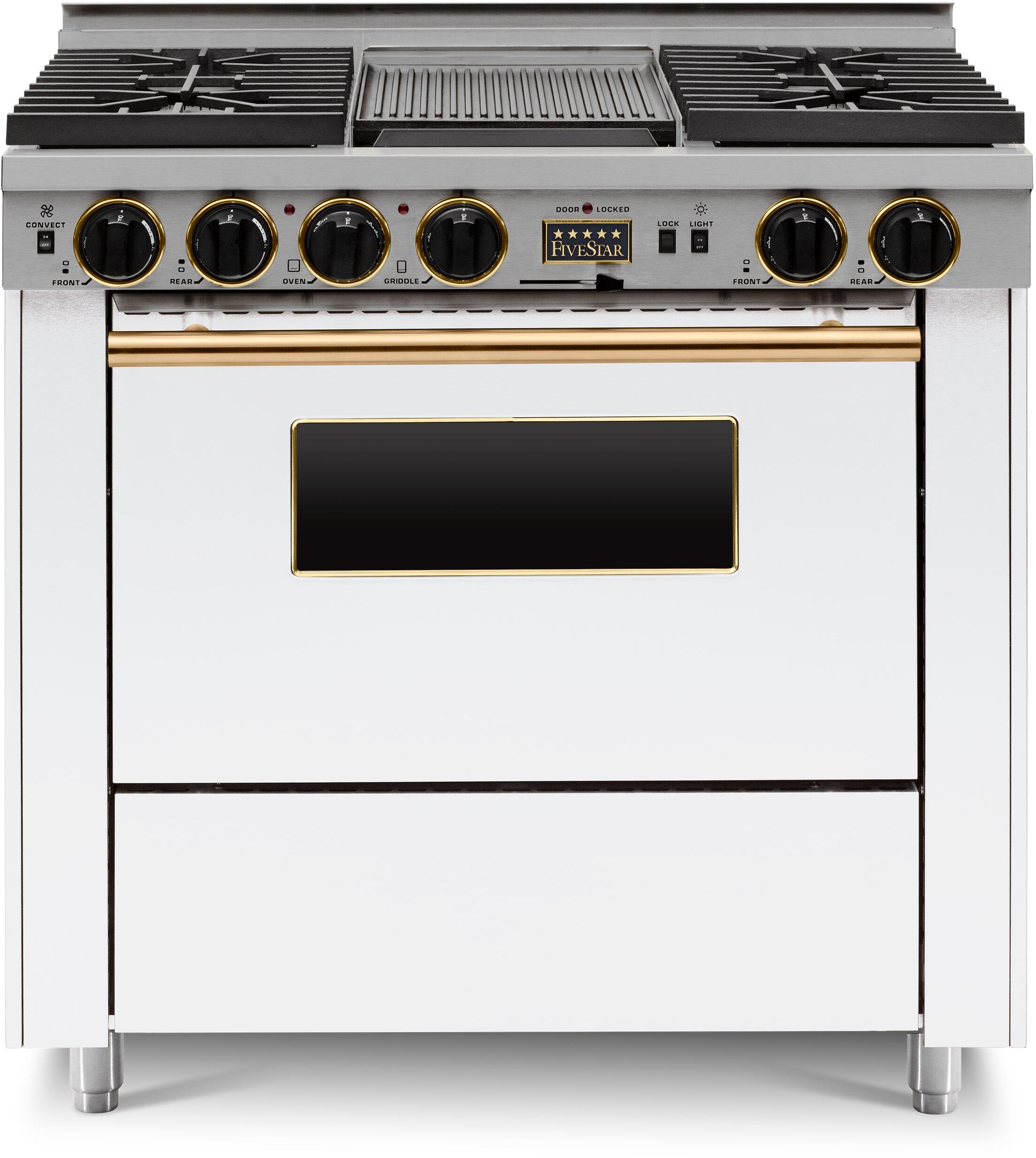FiveStar WPN3397SW 36 Inch Dual Fuel Freestanding Range