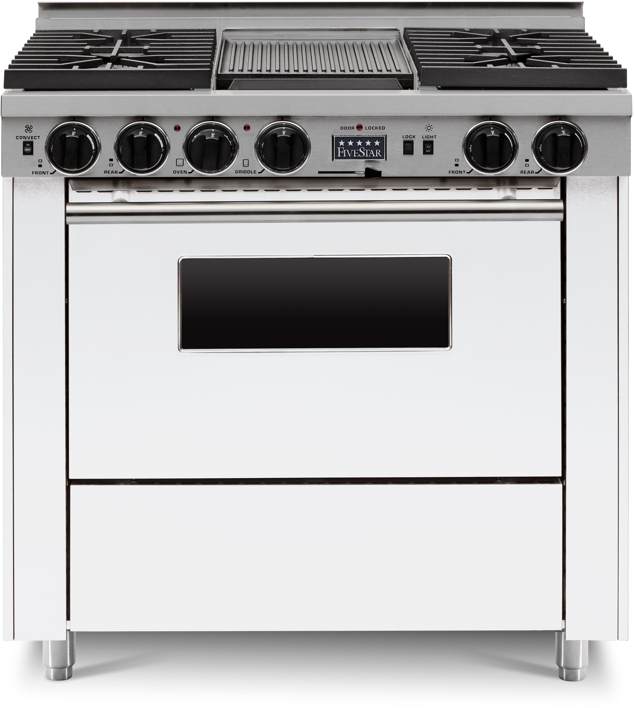 FiveStar WPN3397W 36 Inch Dual Fuel Freestanding Range