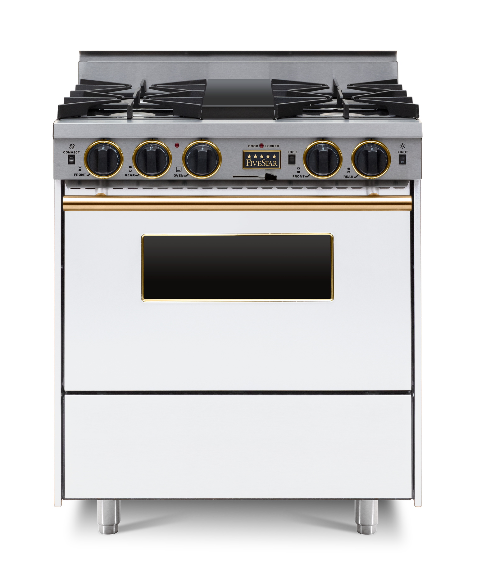 FiveStar WTN276SW 30 Inch White Dual Fuel Freestanding Range, in White