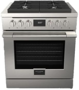 Fulgor Milano F4PDF304S1 Accento Series 30 Inch Stainless Steel Dual Fuel Convection Freestanding Range