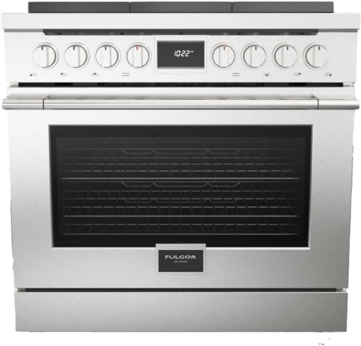 Fulgor Milano F4PDF366S1 Accento Series 36 Inch Stainless Steel Dual Fuel Convection Freestanding Range