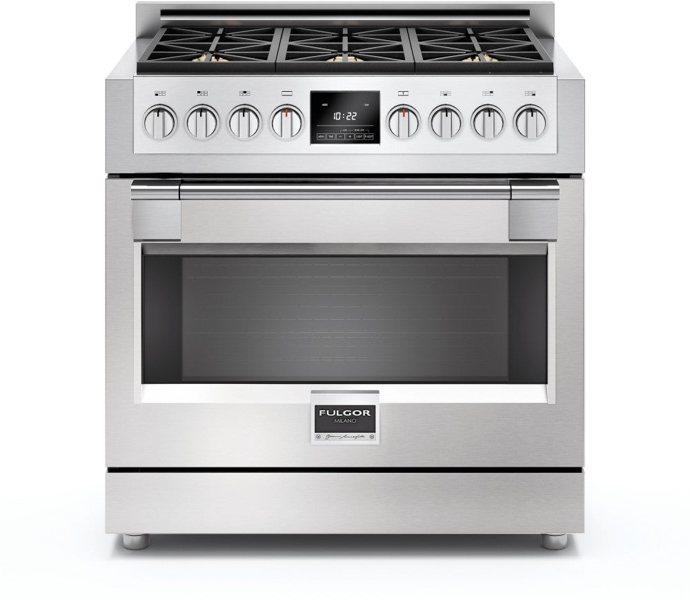 Fulgor Milano F6PDF366S1 Sofia Series 36 Inch Stainless Steel Dual Fuel Convection Freestanding Range