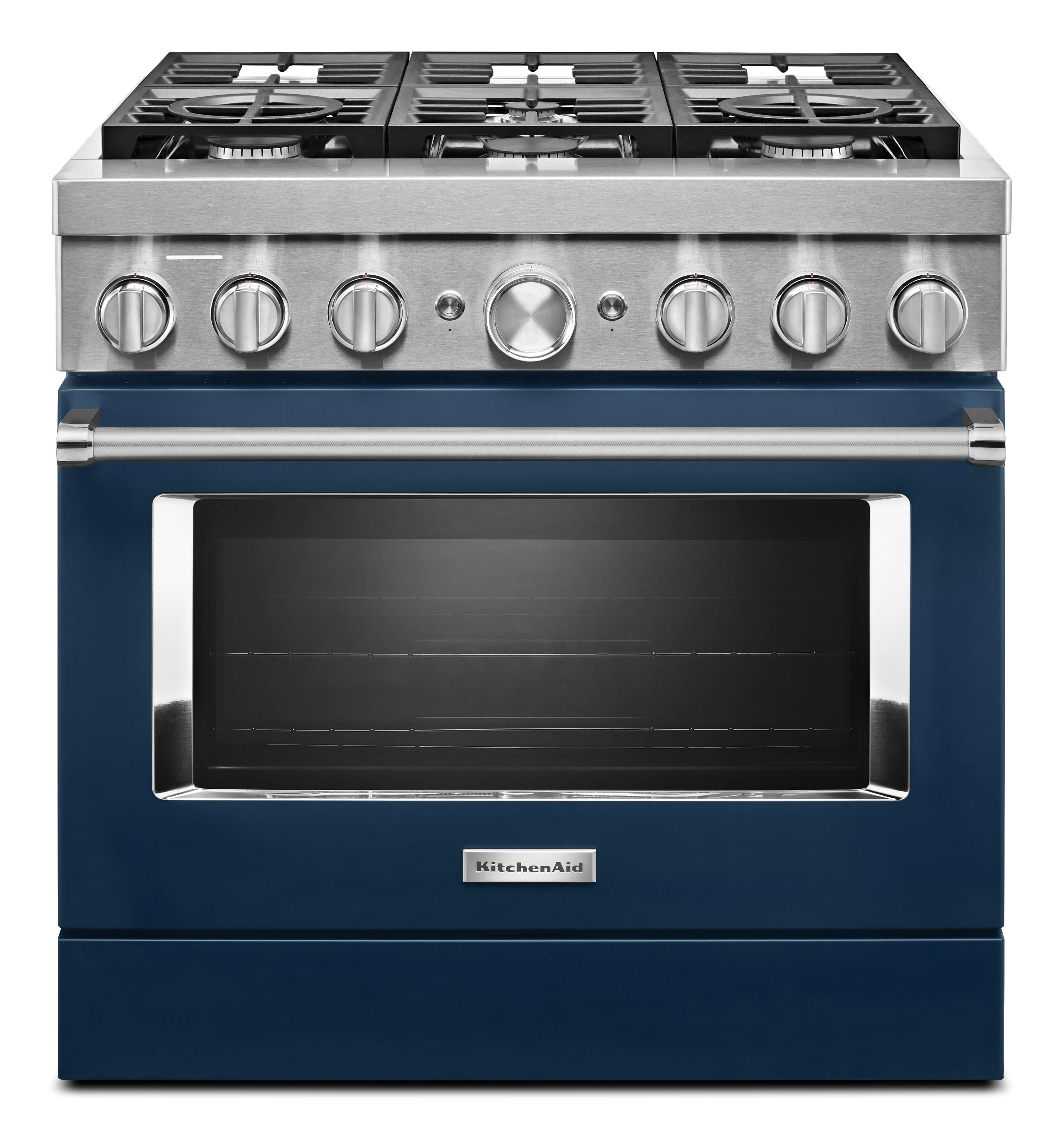 Kitchen Aid KitchenAid 36" Ink Blue Commercial Style Dual Fuel Sealed Burner Range - Convect