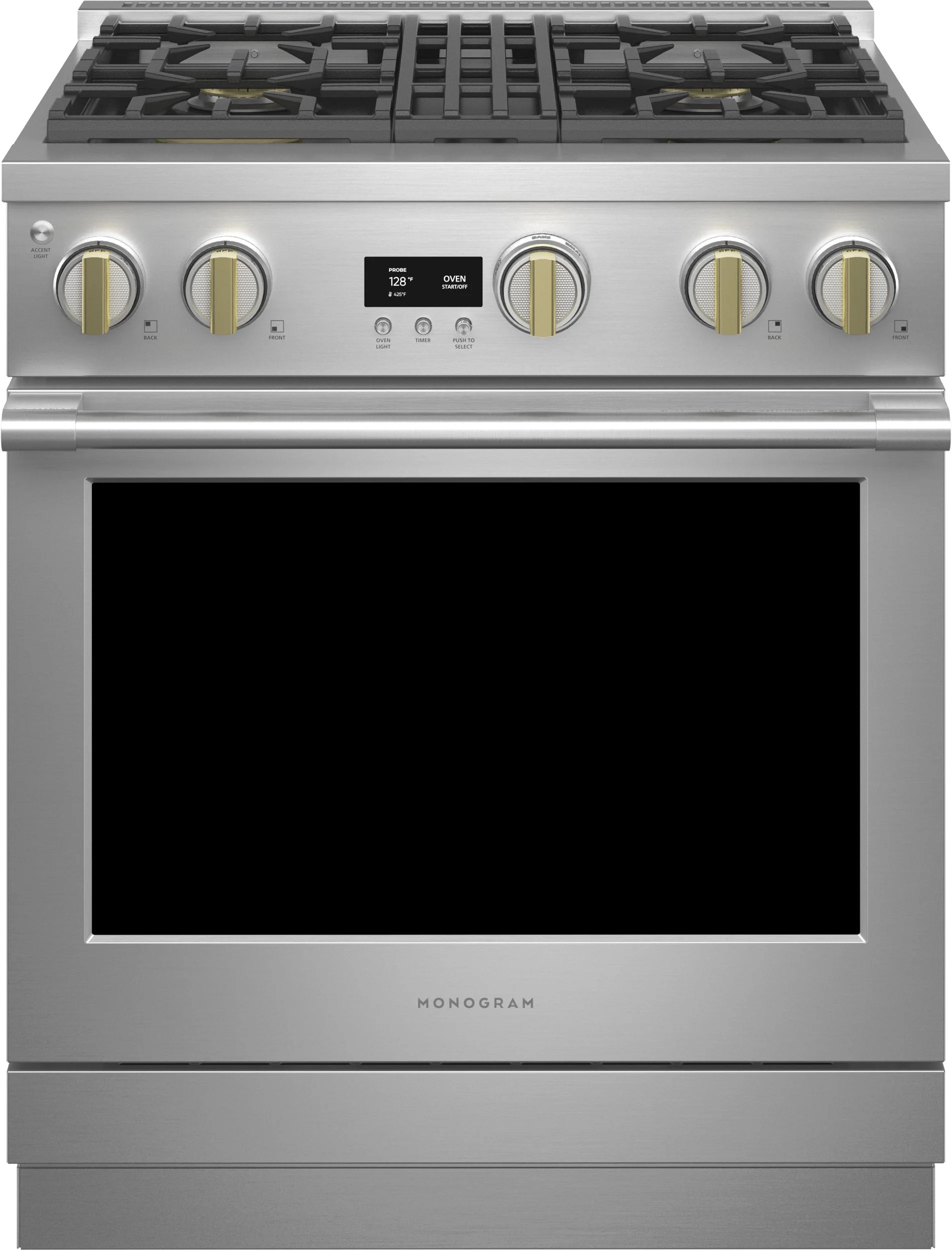 Monogram ZDP304NTSS 30 Inch Stainless Steel Dual Fuel Freestanding Range, in Stainless Steel