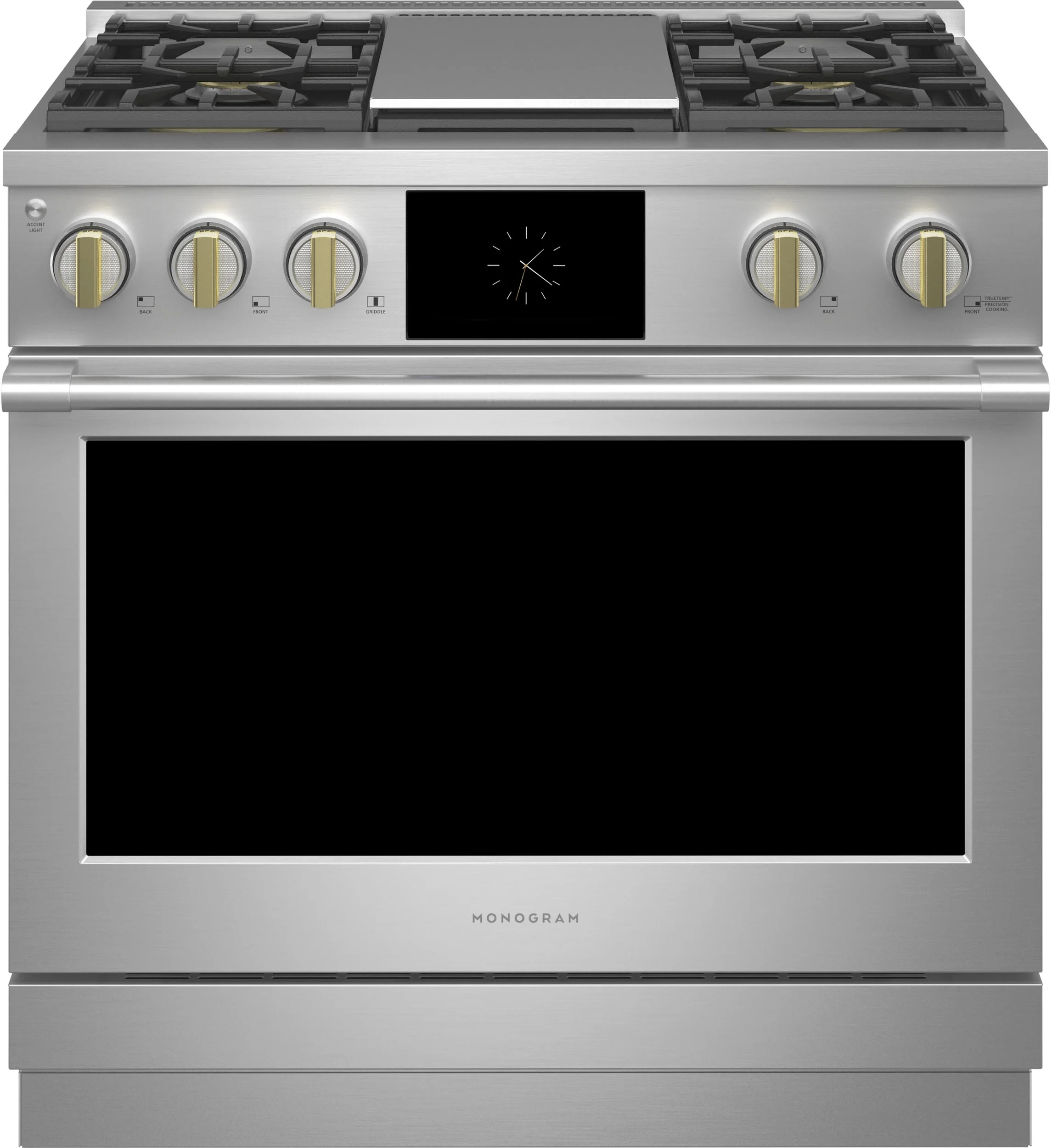Monogram ZDP364NDTSS 36 Inch Stainless Steel Dual Fuel Freestanding Range, in Stainless Steel