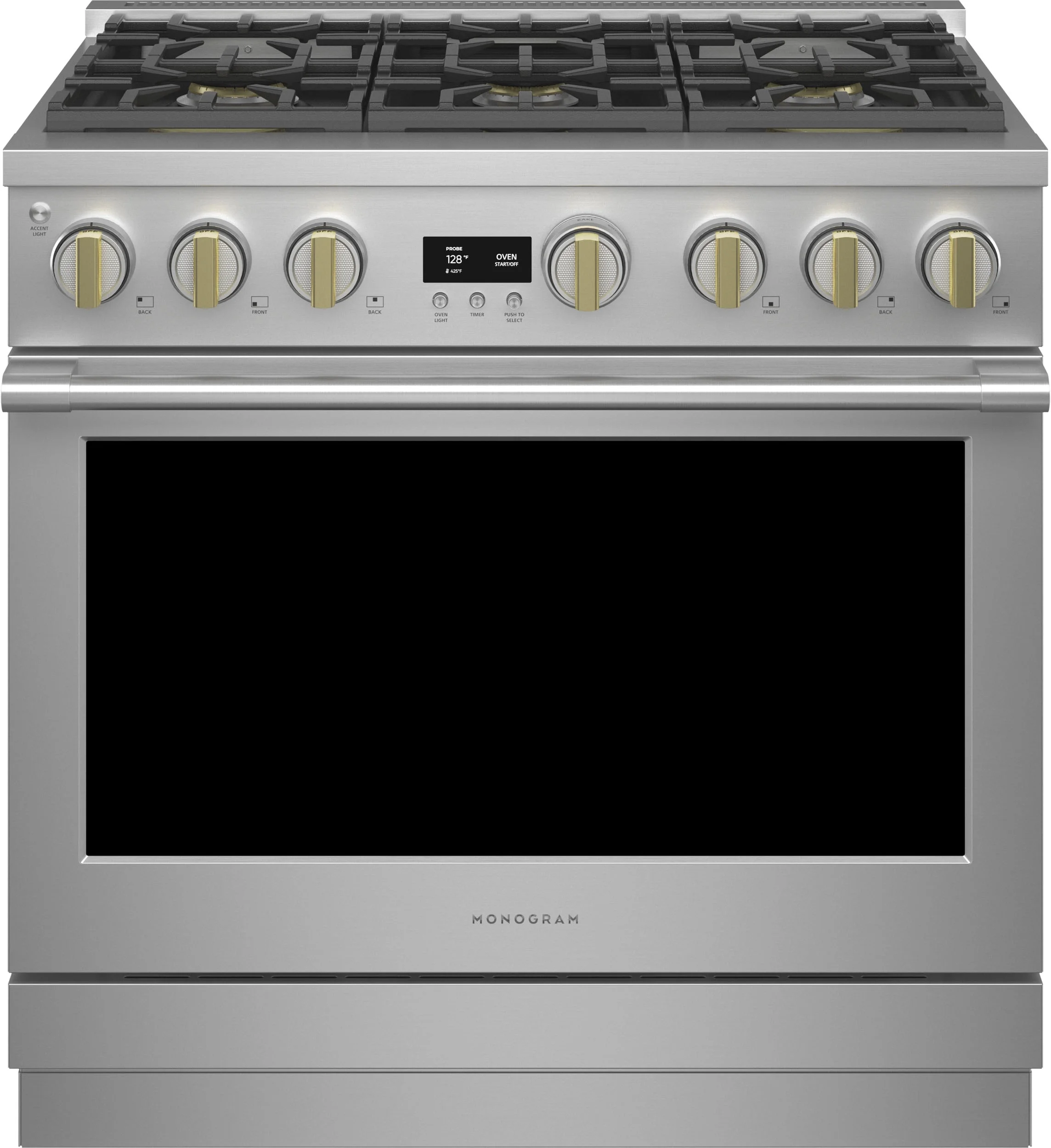 Monogram ZDP366NTSS 36 Inch Stainless Steel Dual Fuel Freestanding Range, in Stainless Steel