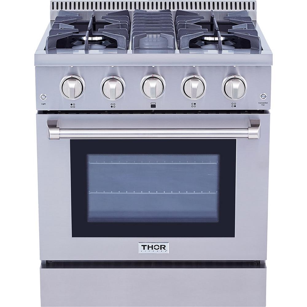 Thor Kitchen Professional 30" Stainless Steel Dual Fuel Sealed Burner Range