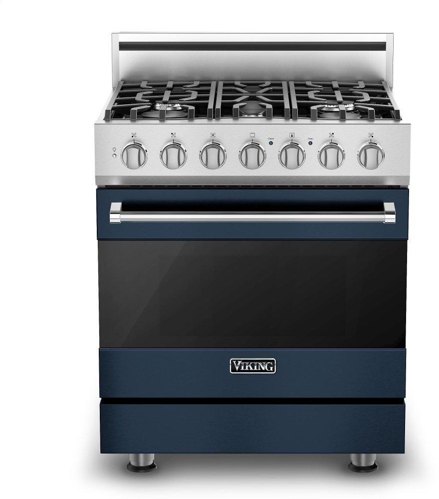 Viking RVDR33025BSB 3 Series 30 Inch Slate Blue Dual Fuel Convection Freestanding Range