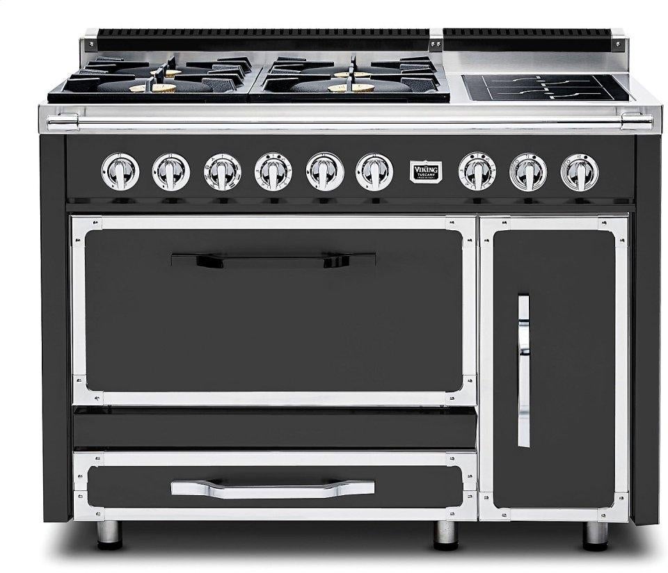 Viking TVDR4814ICS 48 Inch Induction Dual Fuel Convection Double Oven Freestanding Range