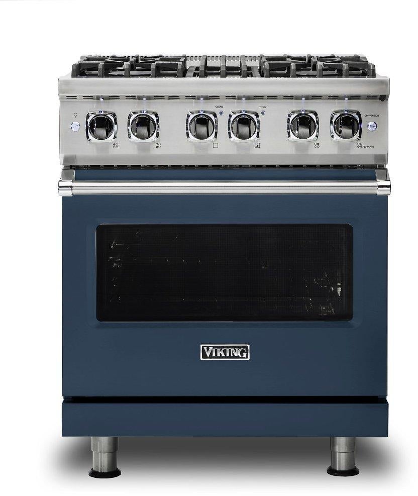 Viking VDR5304BSB  5 Series 30 Inch Slate Blue Dual Fuel Convection Freestanding Range