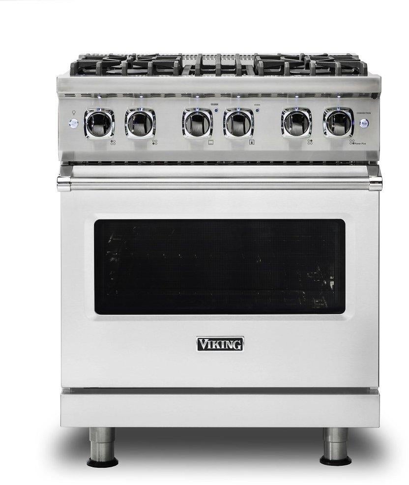Viking VDR5304BSS Professional 5 Series 30 Inch Stainless Steel Dual Fuel Convection Freestanding Range
