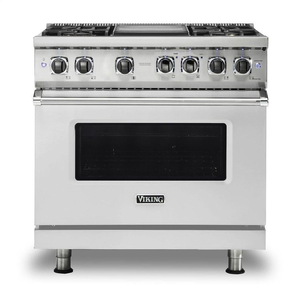 Viking VDR5364GSS Professional 5 Series 36 Inch Stainless Steel Dual Fuel Convection Freestanding Range