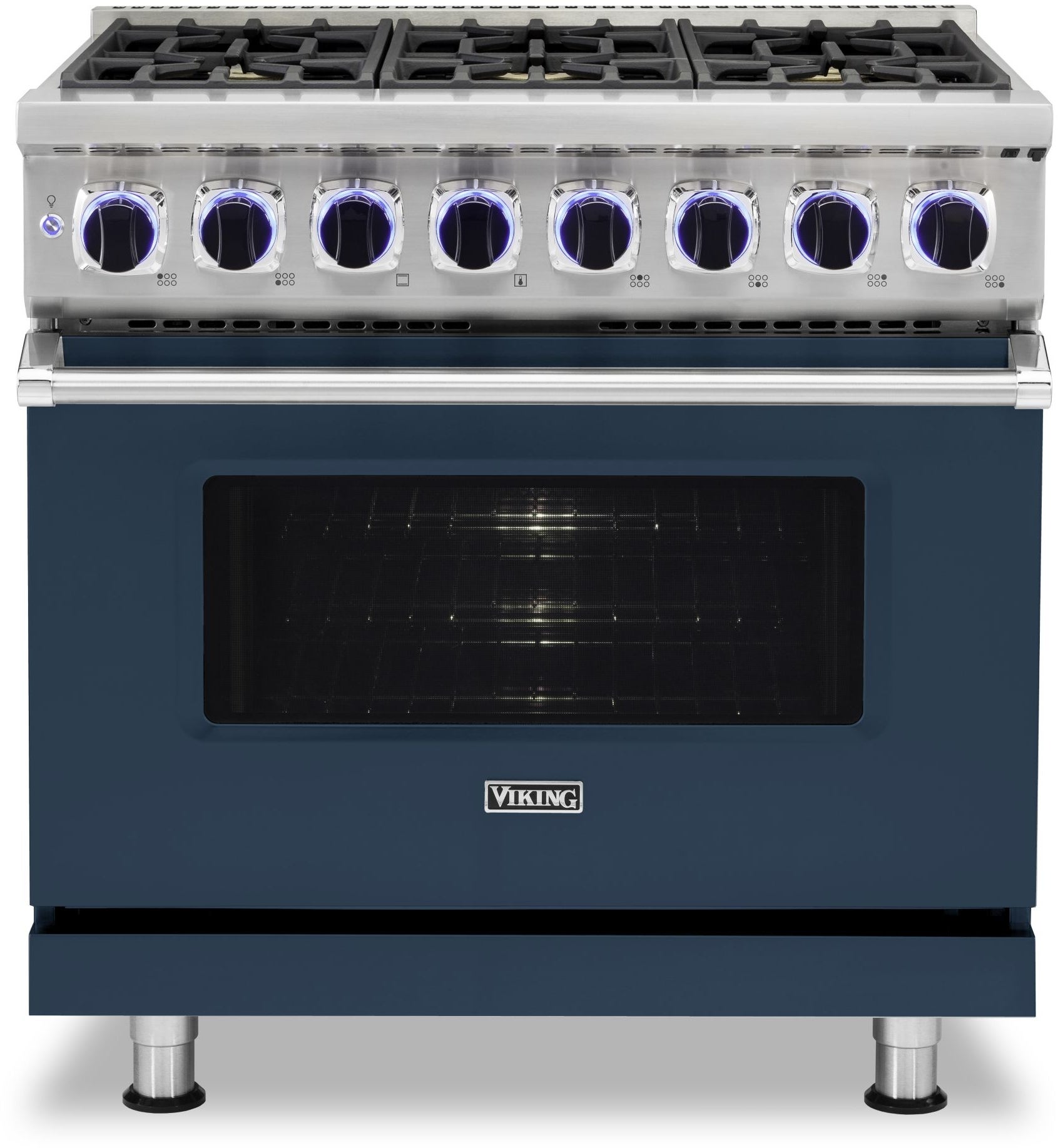 Viking VDR73626BSBLP  7 Series 36 Inch Slate Blue Dual Fuel Convection Freestanding Range