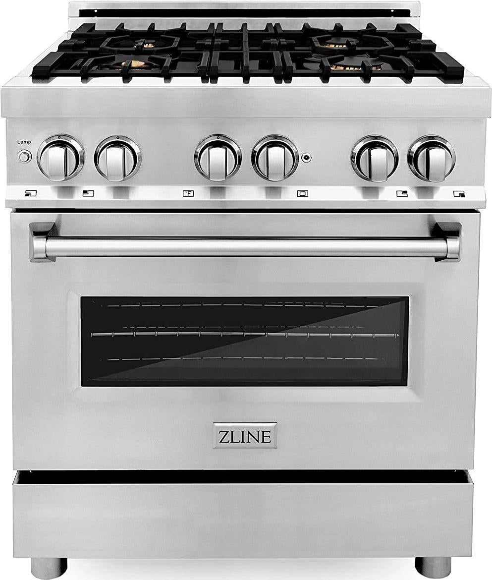 Z Line ZLINE RA30 30 Inch Stainless Steel Dual Fuel Convection Freestanding Range