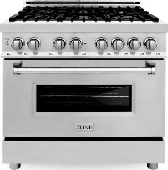 Z Line ZLINE RA36 36 Inch Stainless Steel Dual Fuel Convection Freestanding Range