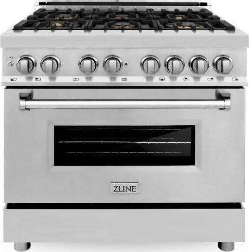 Z Line ZLINE RABR36 36 Inch Stainless Steel Dual Fuel Freestanding Range, in Stainless