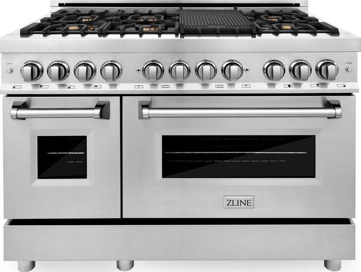 Z Line ZLINE RABR48 48 Inch Stainless Steel Dual Fuel Freestanding Range, in Stainless