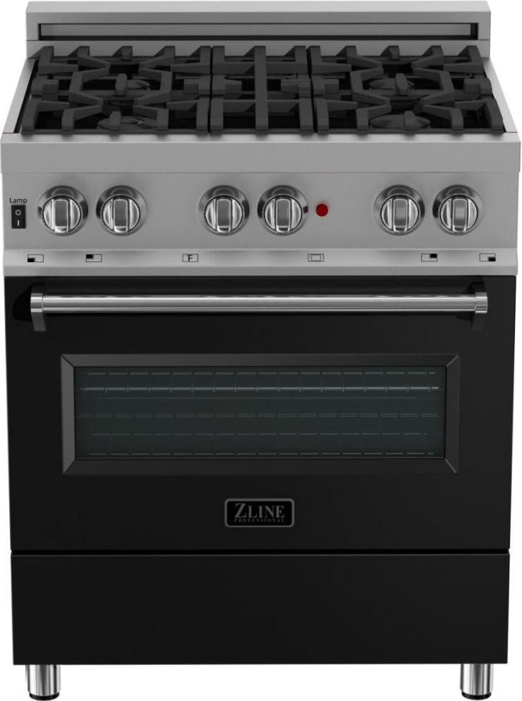 Z Line ZLINE RASBLM30 30 Inch Black Matte Gas Freestanding Range