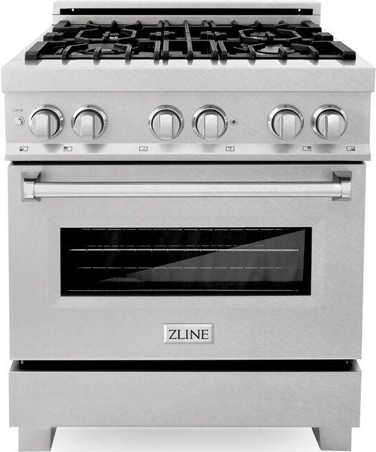 Z Line ZLINE RASN30 30 Inch Snow Stainless Steel Dual Fuel Convection Freestanding Rang