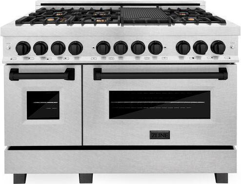 Z Line ZLINE RASZSN48MB Autograph Edition Series 48 Inch Natural Gas, Dual Fuel Double