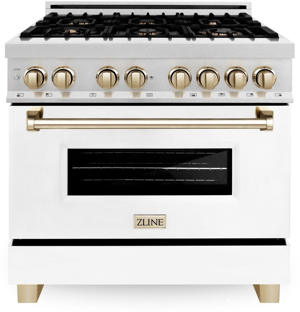 Z Line ZLINE RASZWM36G Autograph Edition Series 36 Inch Natural Gas, Dual Fuel Freestan
