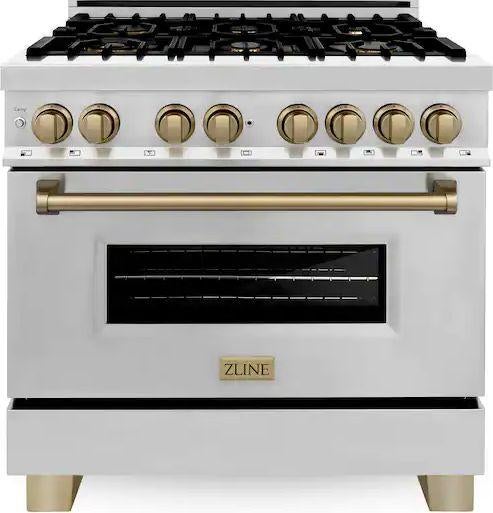 Z Line ZLINE RAZ36CB Autograph Edition Series 36 Inch Natural Gas, Dual Fuel Freestandi