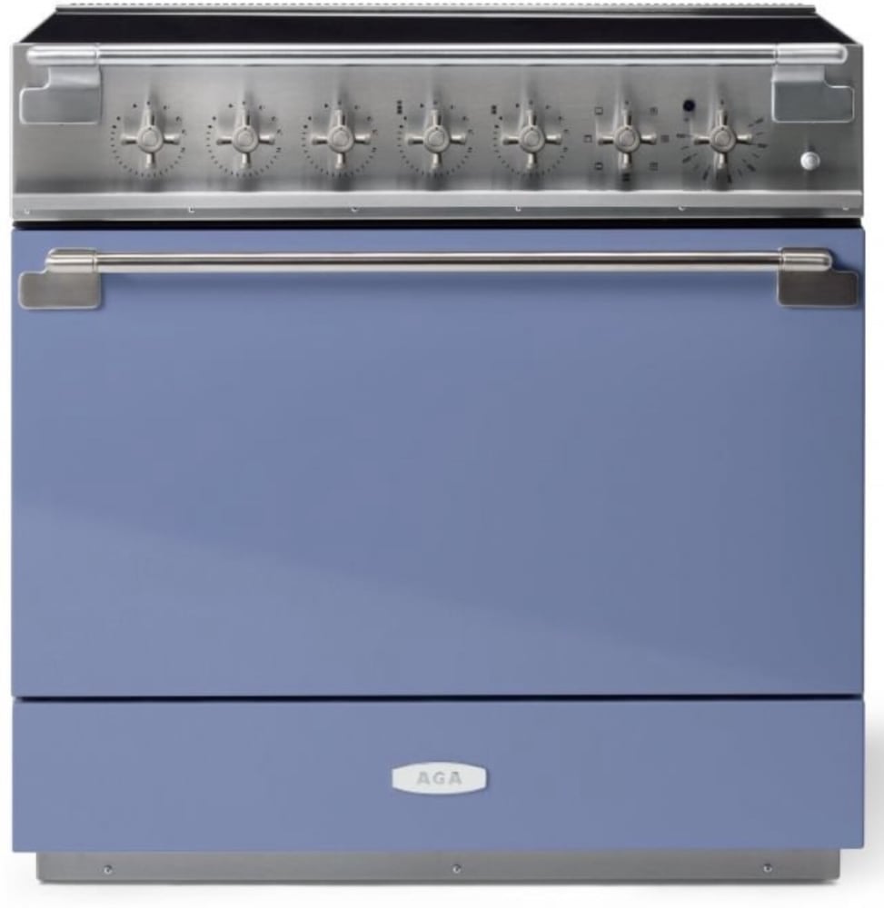 AGA AEL361INABCBB Elise Series 36 Inch Induction Electric Freestanding Range in Carnaby Blue