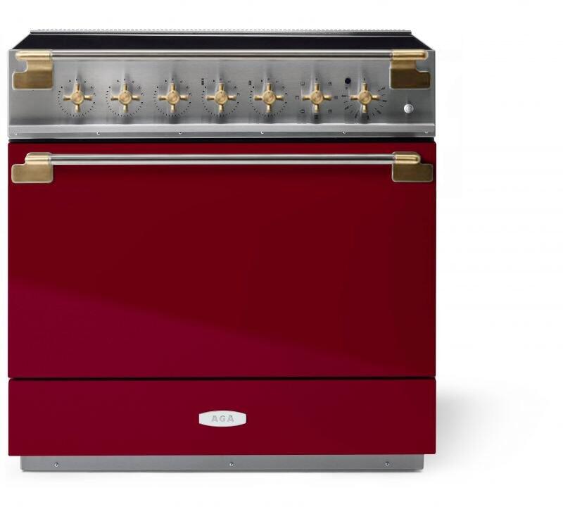 AGA AEL361INABCNB Elise Series 36 Inch Induction Electric Freestanding Range in Cranberry